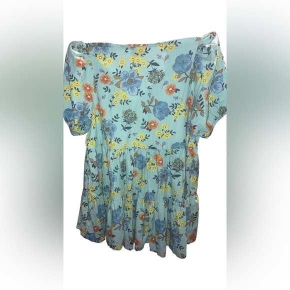 a.n.a Blue Floral Mini Dress - Picture 2 of 4